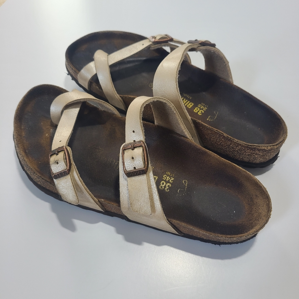 Birkenstock Mayari  cream colored womens EU size 38 sandals regular width - Picture 2 of 6